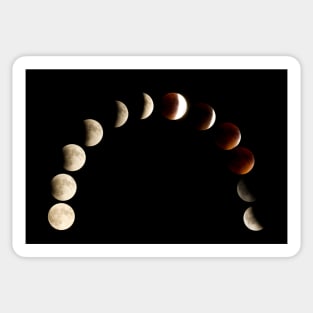 Moon Phases, Lunar Eclipse Sticker